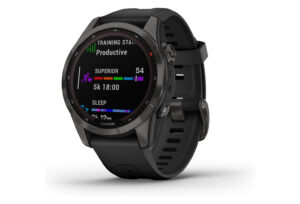 MONTRE DE SPORT GARMIN FENIX 7S SAPPHIRE SOLAR TITANE CARBON GRIS