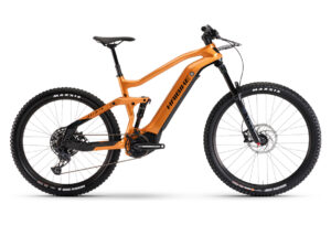 VTT ÉLECTRIQUE TOUT-SUSPENDU HAIBIKE ALLMTN CF 6.0 SRAM GX/NX EAGLE 12V 600 WH 27.5'' PLUS / 29'' ORANGE 2022